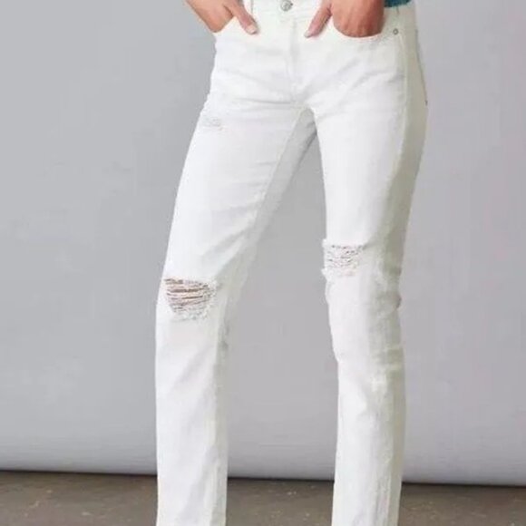 Anthropoligie Pilcro the slim distressed jeans size 32 - Picture 1 of 11